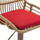 Modern Swivel Bar Stools Adjustable Counter Chairs With Footrest (Set of 2)