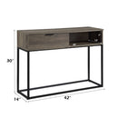 Galeno - Writing Desk - Rustic Oak & Black Finish - Atlantic Fine Furniture Inc
