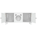 Furniture Style Cat Cabinet Cat Litter Box With Sisal Scratching Door - Cream White