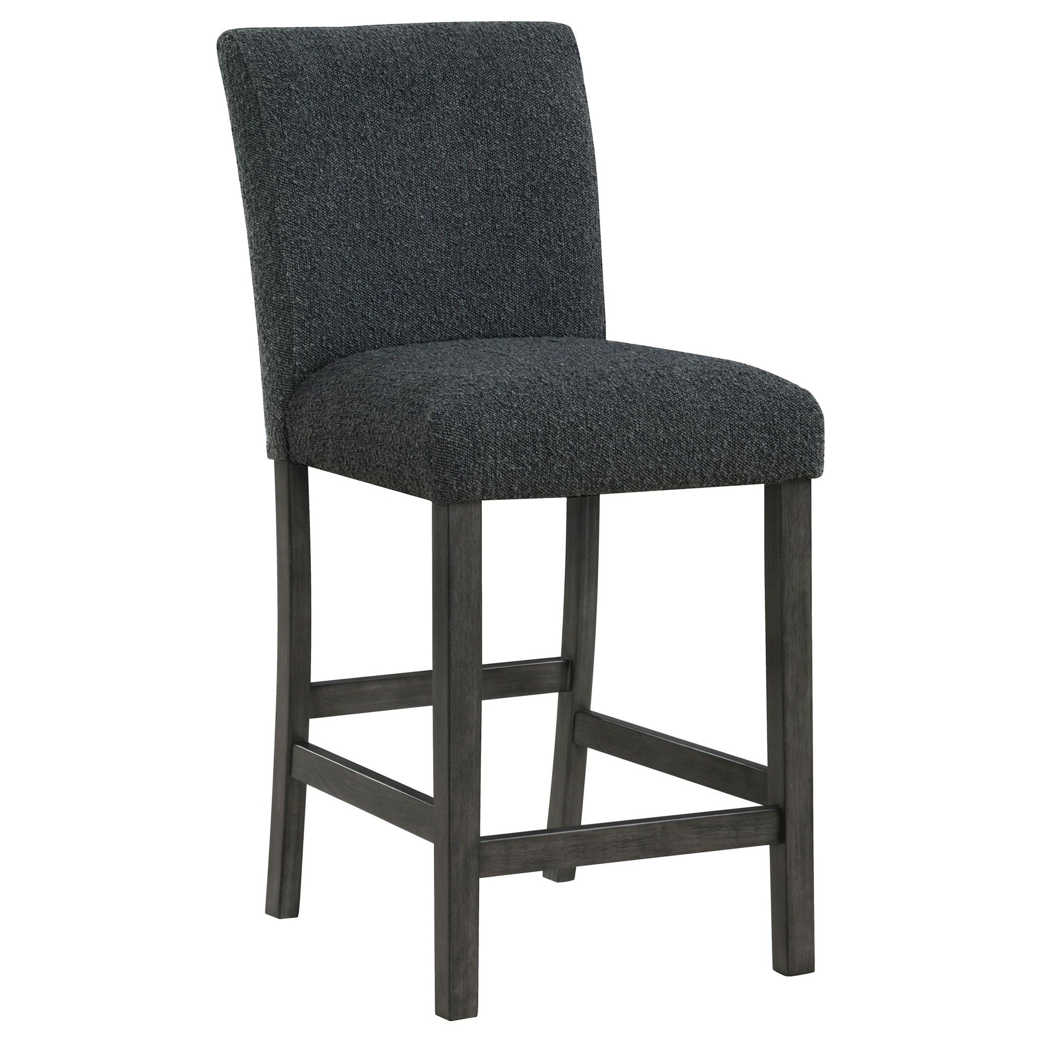 Alba Boucle Upholstered Counter Chair Black (Set of 2) - Atlantic Fine Furniture Melbourne FL