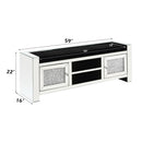 Noralie - 59" Bench With Storage - Mirrored & Faux Diamonds
