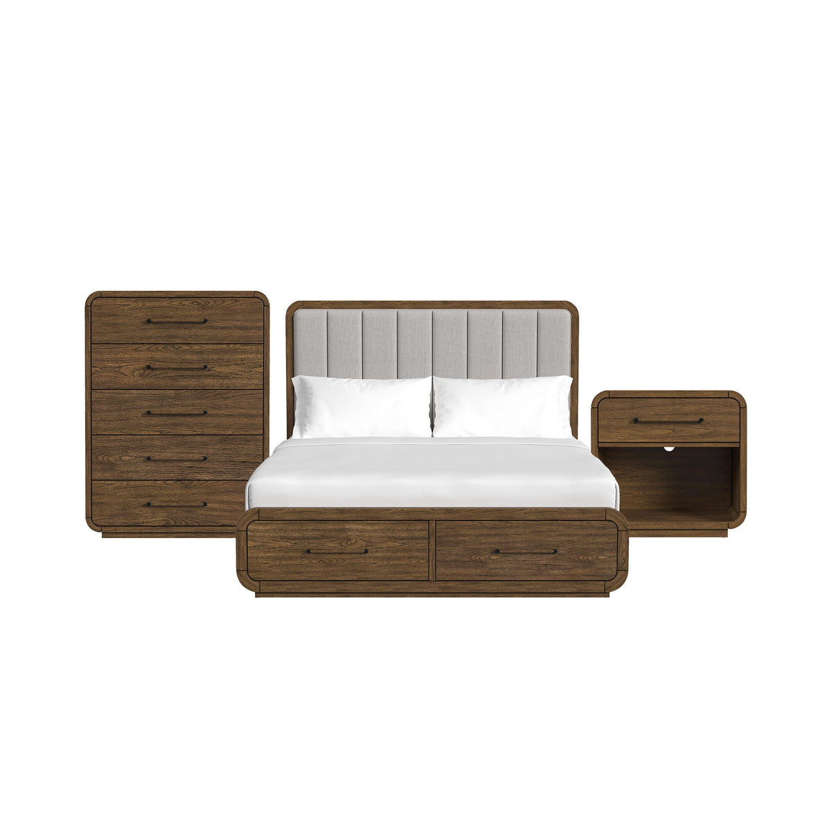 Glinda Bedroom Set in Dark Brown by Elements International