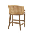 Casual Handcrafted Rattan Counter Stool