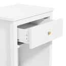Nightstand & 1 Drawer And 1 Shelf - White