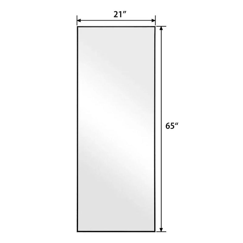 Led Mirror Full Length Mirror With Lights Wide Standing Tall Full Size Mirror For Bedroom Giant Full Body Mirror Large Floor Mirror With Lights Stand Up Dressing Big Lighted Mirror - Black