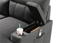 Kaden - Sleeper Sectional Sofa Chaise With Storage Arms And Cupholder