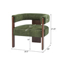 Modern Upholstered Accent Arm Chair With Barrel Back Design