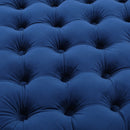 Modern Glam Ottoman With Velvet Upholstery And Button Tufted Design