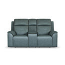 Vernon - Power Reclining Loveseat With Console, Power Headrests, Lumbar, Heat & Massage