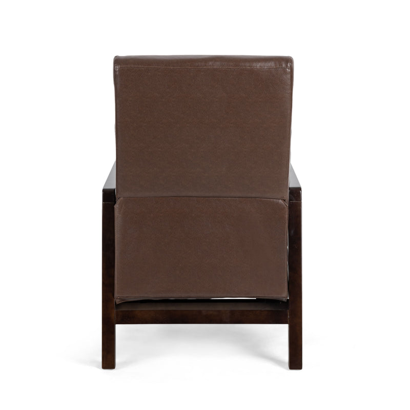 Faux Leather Upholstered Pushback Recliner