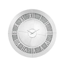 Noralie - 39" Wall Clock - Mirrored & Faux Diamonds