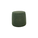 Elegant Round Storage Ottoman Upholstered