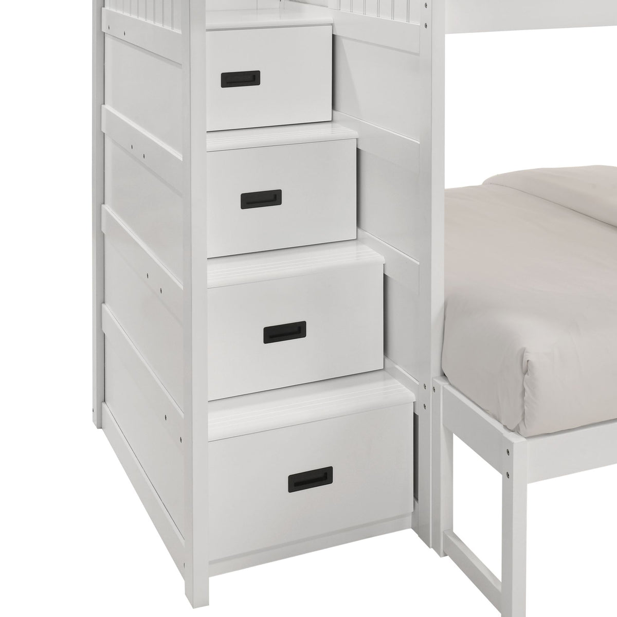 Sami Step Bunk With Left Headboard in Dark Brown by Elements International, view 32