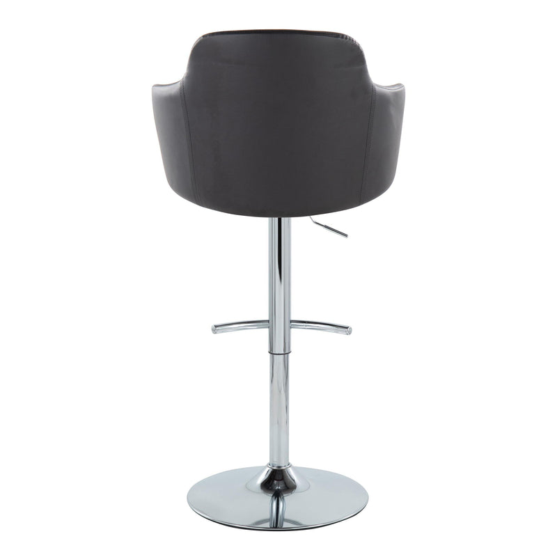 Boyne - Contemporary Adjustable Barstool With Swivel & Rounded T Footrest (Set of 2)