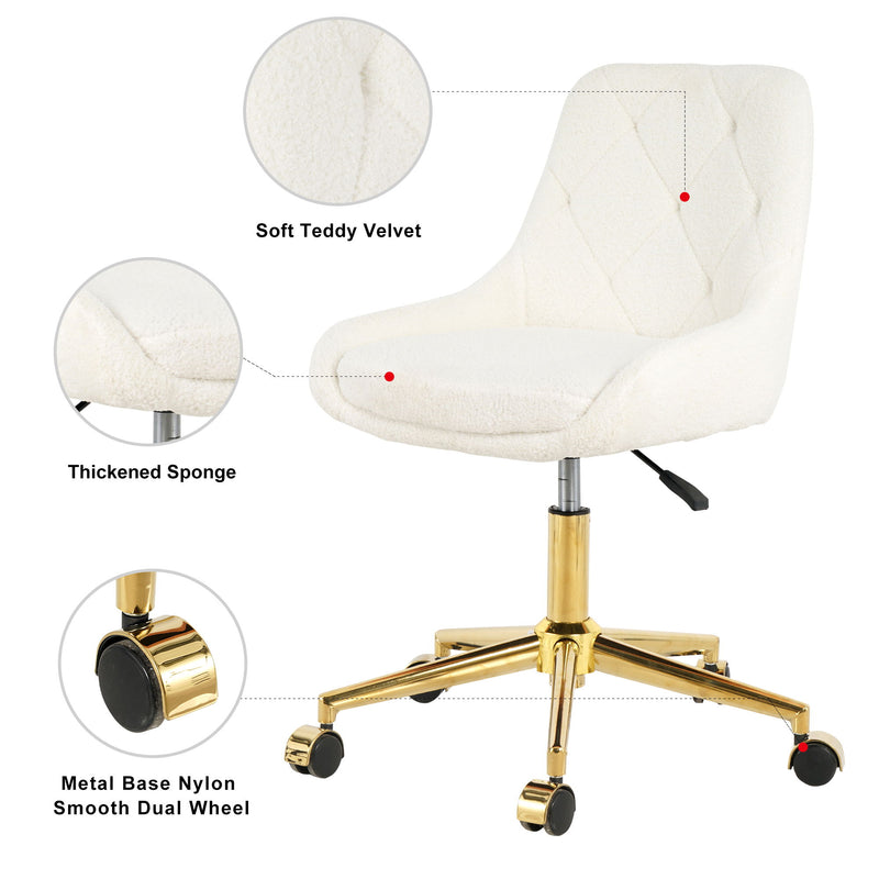 Modern Teddy Velvet Fabric Chair With Gold Plated 5 Claw Legs
