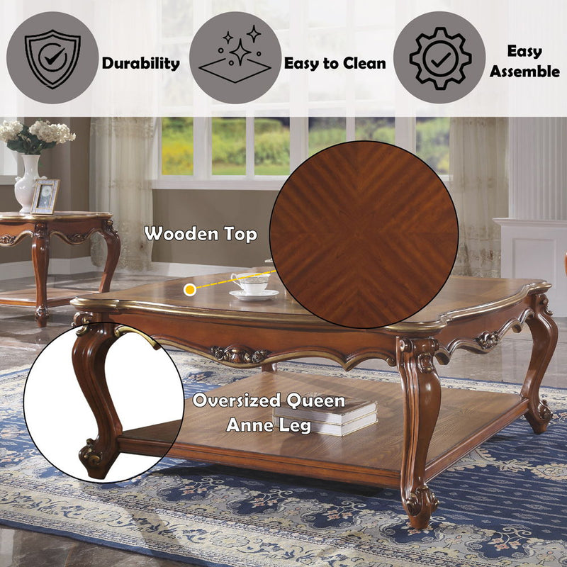 Picardy - Coffee Table - Vintage Cherry Oak - Atlantic Fine Furniture Inc