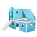Loft Bed With Slide Tent And Tower Fun Playhouse Design