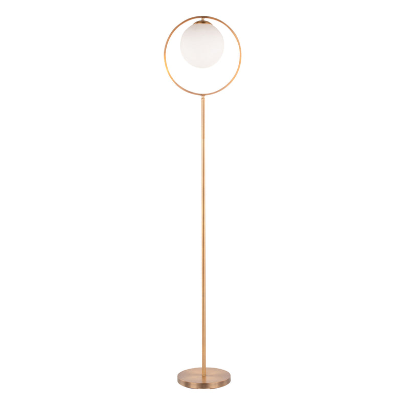 Moon - Contemporary Floor Lamp - Gold / Frosted