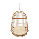 Rustic Hanging Basket Chair With Cushion