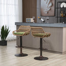 Modern Swivel Bar Stools Adjustable Counter Chairs With Footrest (Set of 2)