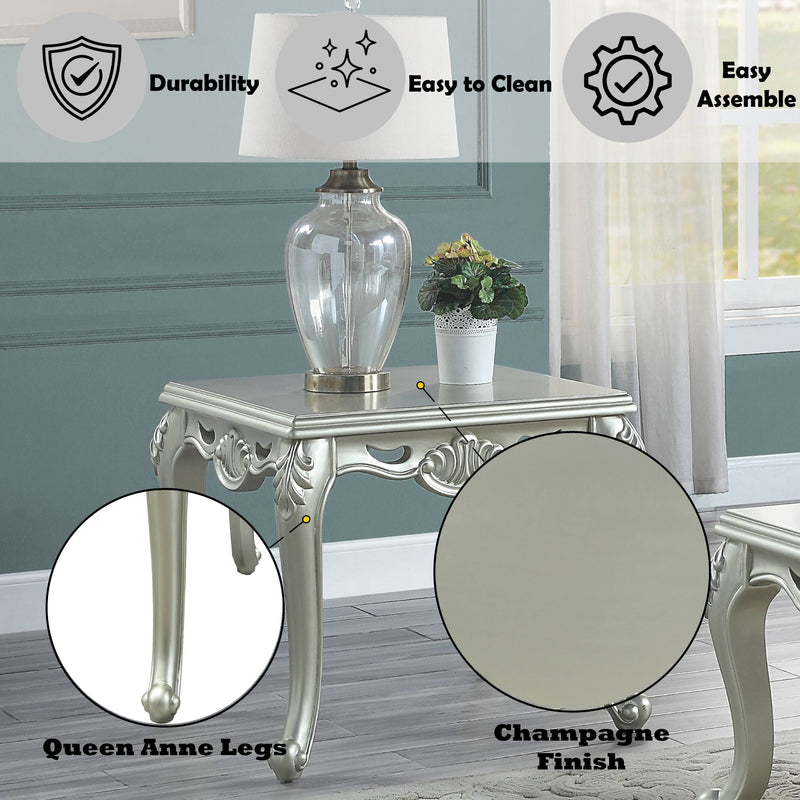 Qunsia - End Table - Champagne