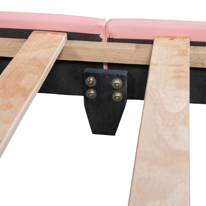 Upholstered Leather Platform Bed With Rabbit Ornament