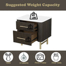 Clayten - Nightstand - Marble Top & Espresso