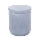Outdoor Concrete End Table - Light Blue
