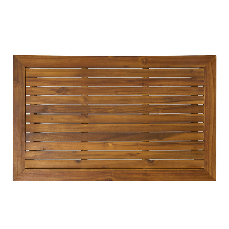 Outdoor Coffee Table With Slat Paneling - Teak
