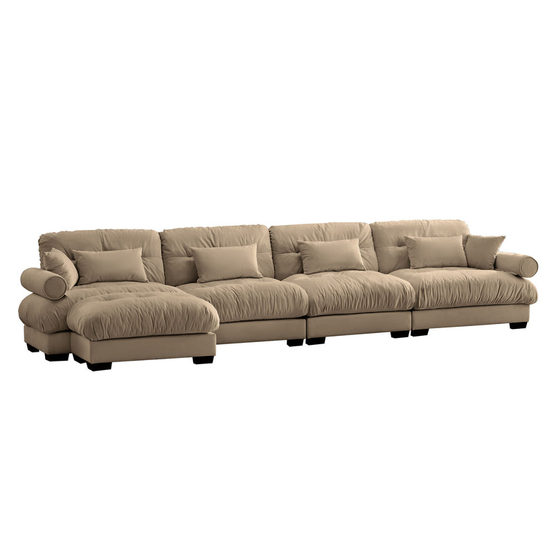 Super Comfort Oversized Modular Sectional Sofa With Movable Ottoman