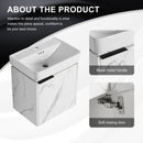 Wall Mounted Bathroom Vanity With Ceramic Sink And Storage Cabinet