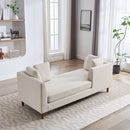 Wide Modern Double Sided Upholstered Chaise Lounge