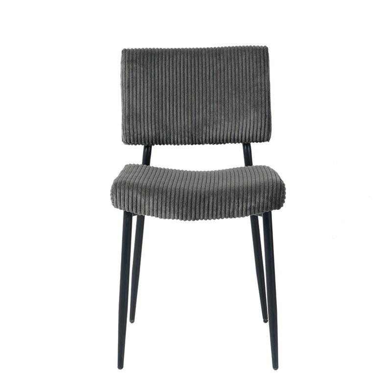 Modern Upholstered Dining Chair With Metal Legs