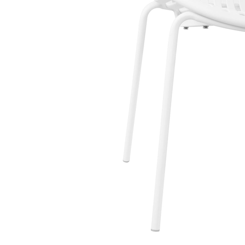 Stackable Outdoor Chairs With Breathable Plastic Backrest (Set of 2)