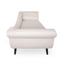 Auroral - Velvet Upholstered Chaise Lounge With Scrolled Arms And Tapered Legs