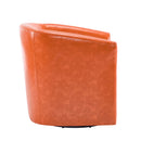 Wilmore - Elegant Swivel Barrel Chair - Orange
