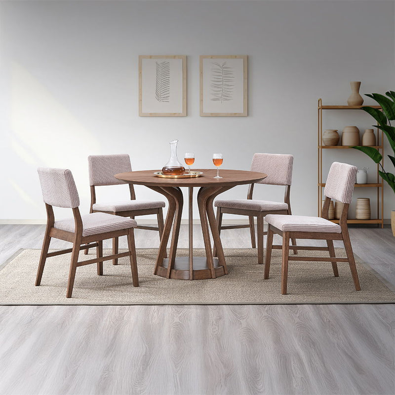 Seda - Round Dining Table - Walnut Finish