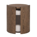 Lyra - End Table - Dark Brown / White