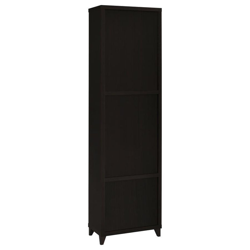 Lewes - 4-Shelf Engineered Wood Media Tower - Cappuccino