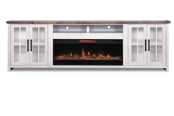 Hampton - Super Fireplace Console - White