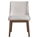Ginny - Side Chair (Set of 2) - White Boucle, Brown Velvet & Walnut