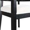 Contemporary Dining Chair Set With Rattan Backrest