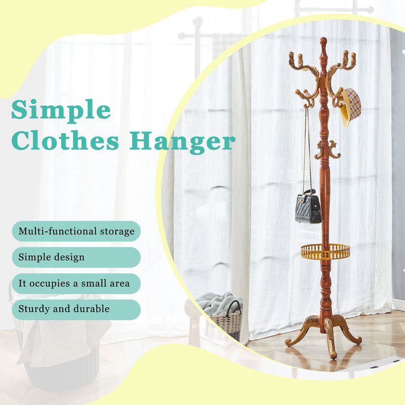 Multifunctional Coat And Hat Rack With Resin Stainless Steel Storage