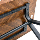 Herringbone Pattern Dining Table A Perfect Match For Modern Minimalist And Industrial Home Styles - Walnut