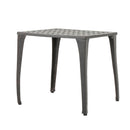 Lunaire - Outdoor Square Cast Aluminum Side Table With Lattice Top And Curved Legs - Bronze