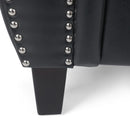 Contemporary Club Chair With Nailhead Trim And Rolled Armrests