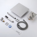 Luxury 12" Ceiling Mount Rainfall Shower System With Brass And Stainless Steel - Brushed Nickel