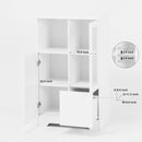 Modern Cabinet With Glass Doors And Drawer