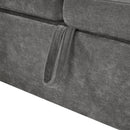 Modern L Shaped Sectional Sofa Bed With Hidden Storage Chenille Upholstery