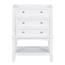 24" Bathroom Vanity Without Sink, Base Only, Storage Cabinet With Drawer And Open Shelf - White